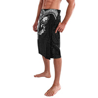 Hawaiian Manta Ray Tribal Lavalava Polynesian Art Motifs Black Color