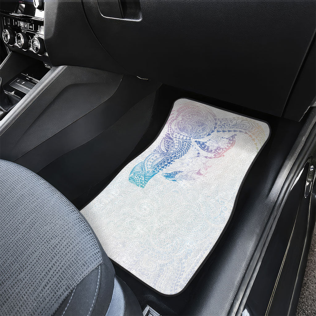 Hawaiian Manta Ray Tribal Car Mats Polynesian Art Motifs Sweet Pastel LT03 - Polynesian Pride
