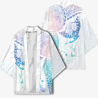 Hawaiian Manta Ray Tribal Kimono Polynesian Art Motifs Sweet Pastel
