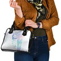 Hawaiian Manta Ray Tribal Shoulder Handbag Polynesian Art Motifs Sweet Pastel
