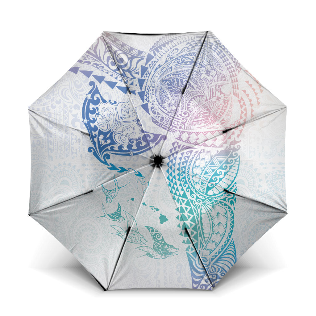 Hawaiian Manta Ray Tribal Umbrella Polynesian Art Motifs Sweet Pastel