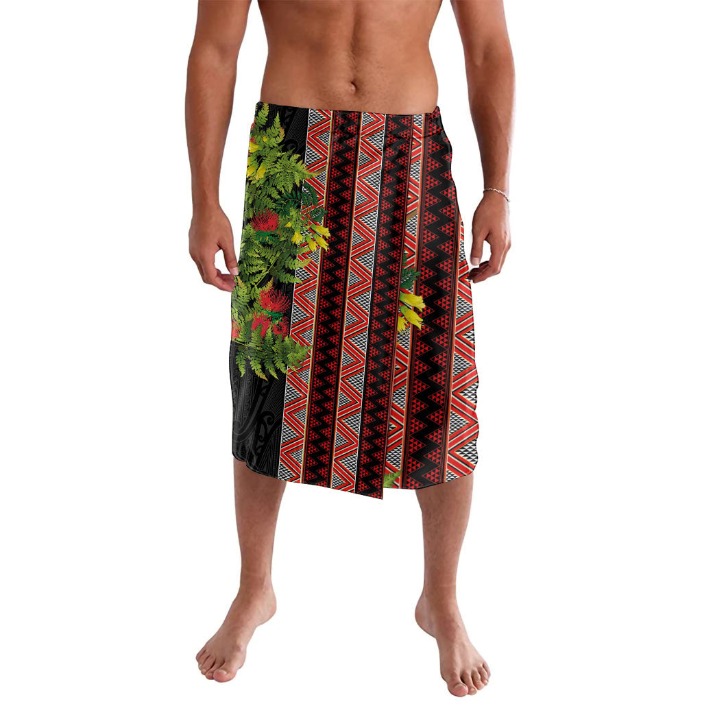 Maori Tukutuku Lavalava with Ferns Pohutukawa and Kowhai Tribal Moko Patterns