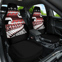 New Zealand Christmas Car Seat Cover Funny Santa Claus Haka Dance with Tukutuku