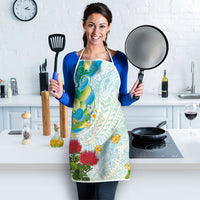Japanese and Hawaiian Culture Fusion Apron Irezumi with Turtles and Lei Kakau Pattern Fresh Vibe LT03 - Polynesian Pride