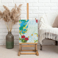 Japanese and Hawaiian Culture Fusion Canvas Wall Art Irezumi with Turtles and Lei Kakau Pattern Fresh Vibe LT03 - Polynesian Pride