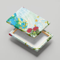 Japanese and Hawaiian Culture Fusion Canvas Wall Art Irezumi with Turtles and Lei Kakau Pattern Fresh Vibe LT03 - Polynesian Pride