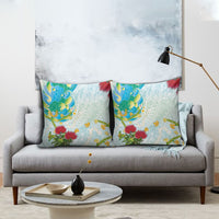 Japanese and Hawaiian Culture Fusion Pillow Cover Irezumi with Turtles and Lei Kakau Pattern Fresh Vibe LT03 - Polynesian Pride