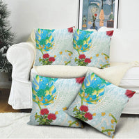 Japanese and Hawaiian Culture Fusion Pillow Cover Irezumi with Turtles and Lei Kakau Pattern Fresh Vibe LT03 - Polynesian Pride