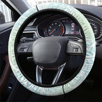 Japanese and Hawaiian Culture Fusion Steering Wheel Cover Irezumi with Turtles and Lei Kakau Pattern Fresh Vibe LT03 - Polynesian Pride