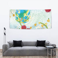 Japanese and Hawaiian Culture Fusion Tapestry Irezumi with Turtles and Lei Kakau Pattern Fresh Vibe LT03 - Polynesian Pride