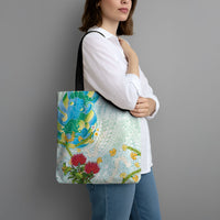 Japanese and Hawaiian Culture Fusion Tote Bag Irezumi with Turtles and Lei Kakau Pattern Fresh Vibe LT03 - Polynesian Pride
