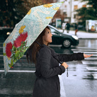 Japanese and Hawaiian Culture Fusion Umbrella Irezumi with Turtles and Lei Kakau Pattern Fresh Vibe LT03 - Polynesian Pride