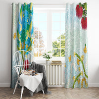 Japanese and Hawaiian Culture Fusion Window Curtain Irezumi with Turtles and Lei Kakau Pattern Fresh Vibe LT03 - Polynesian Pride