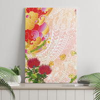 Japanese and Hawaiian Culture Fusion Canvas Wall Art Irezumi with Turtles and Lei Kakau Pattern Sunset Vibe LT03 - Polynesian Pride