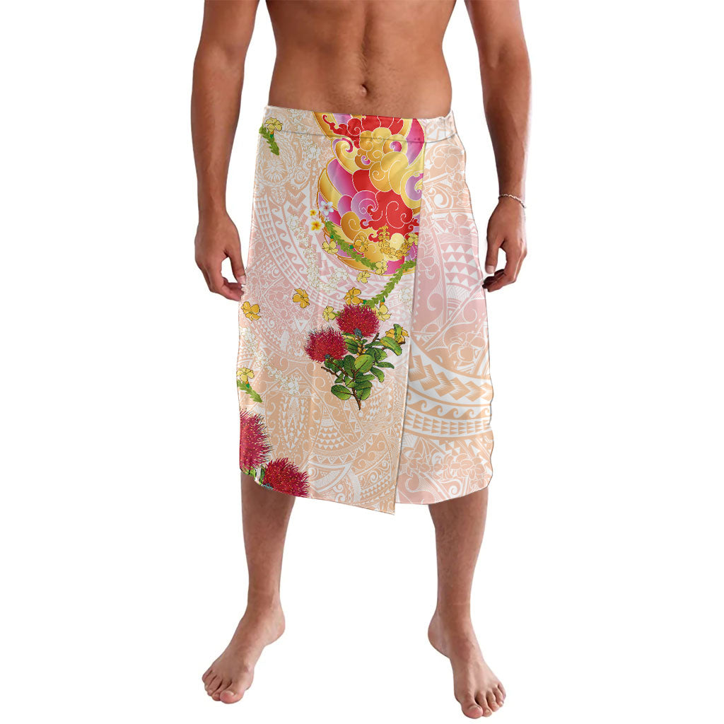 Japanese and Hawaiian Culture Fusion Lavalava Irezumi with Turtles and Lei Kakau Pattern Sunset Vibe LT03 Multicolor - Polynesian Pride