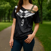 Aotearoa Rugby Custom Cross Shoulder Shirt Maori Tribal Motifs Stripes-Sporty Style LT03 - Polynesian Pride
