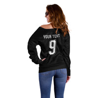 Aotearoa Rugby Custom Off Shoulder Sweater Maori Tribal Motifs Stripes-Sporty Style LT03 - Polynesian Pride