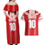 Custom Tahiti Football Polynesian Pattern Couples Matching Off Shoulder Maxi Dress and Hawaiian Shirt