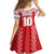 Custom Tahiti Football Polynesian Pattern Family Matching Off Shoulder Short Dress and Hawaiian Shirt