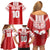 Custom Tahiti Football Polynesian Pattern Family Matching Off Shoulder Short Dress and Hawaiian Shirt