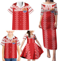 Custom Tahiti Football Polynesian Pattern Family Matching Puletasi and Hawaiian Shirt LT03 - Polynesian Pride