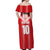 Custom Tahiti Football Polynesian Pattern Off Shoulder Maxi Dress