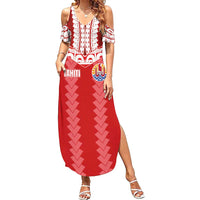 Custom Tahiti Football Polynesian Pattern Summer Maxi Dress