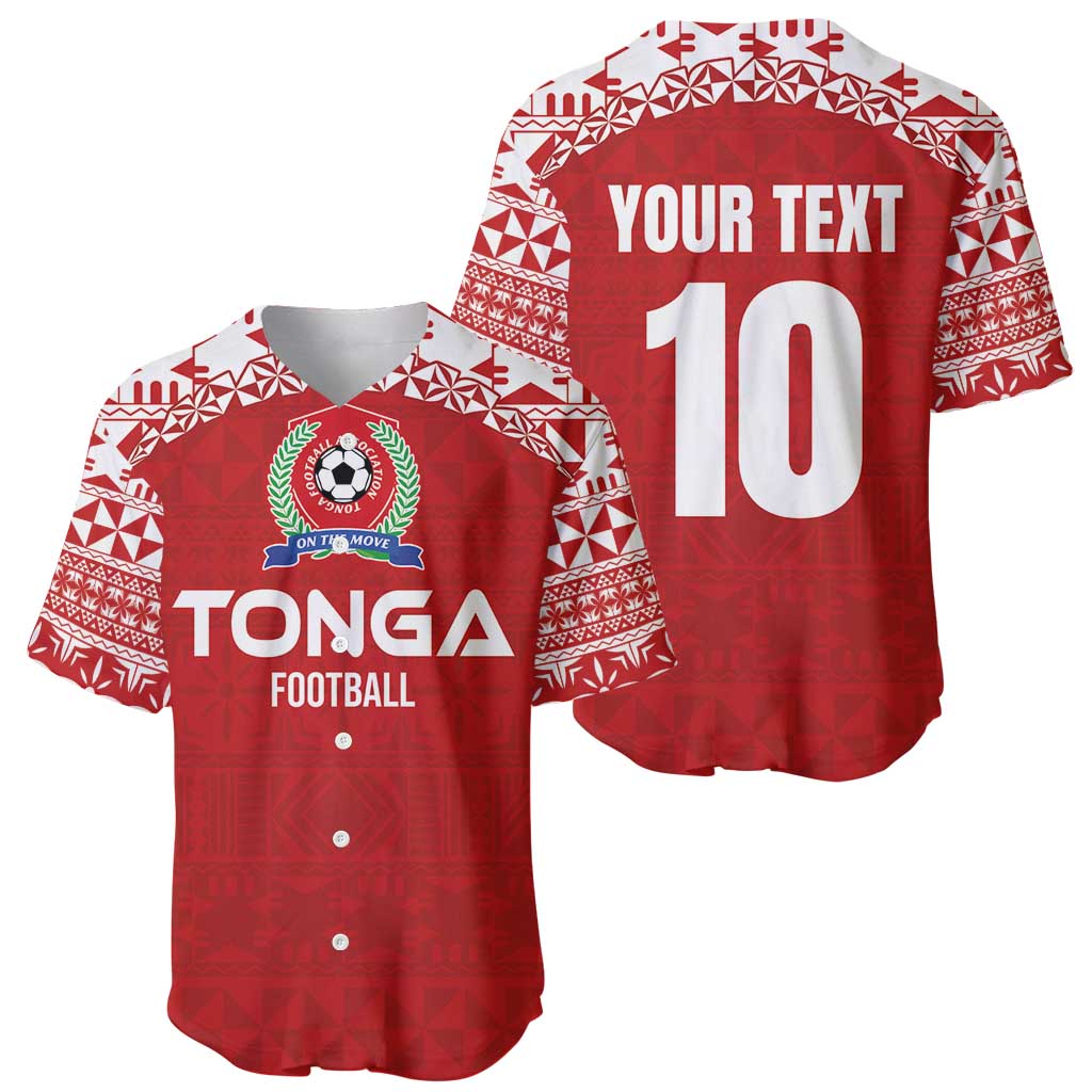 Custom Tonga Football Ngatu Tribal Tattoo Baseball Jersey