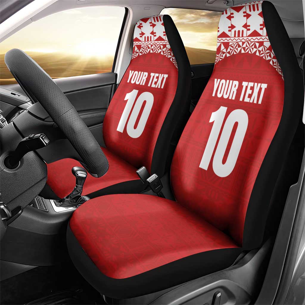 Custom Tonga Football Ngatu Tribal Tattoo Car Seat Cover