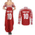 Custom Tonga Football Ngatu Tribal Tattoo Couples Matching Summer Maxi Dress and Long Sleeve Button Shirt