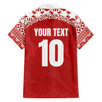 Custom Tonga Football Ngatu Tribal Tattoo Family Matching Long Sleeve Bodycon Dress and Hawaiian Shirt LT03 - Polynesian Pride