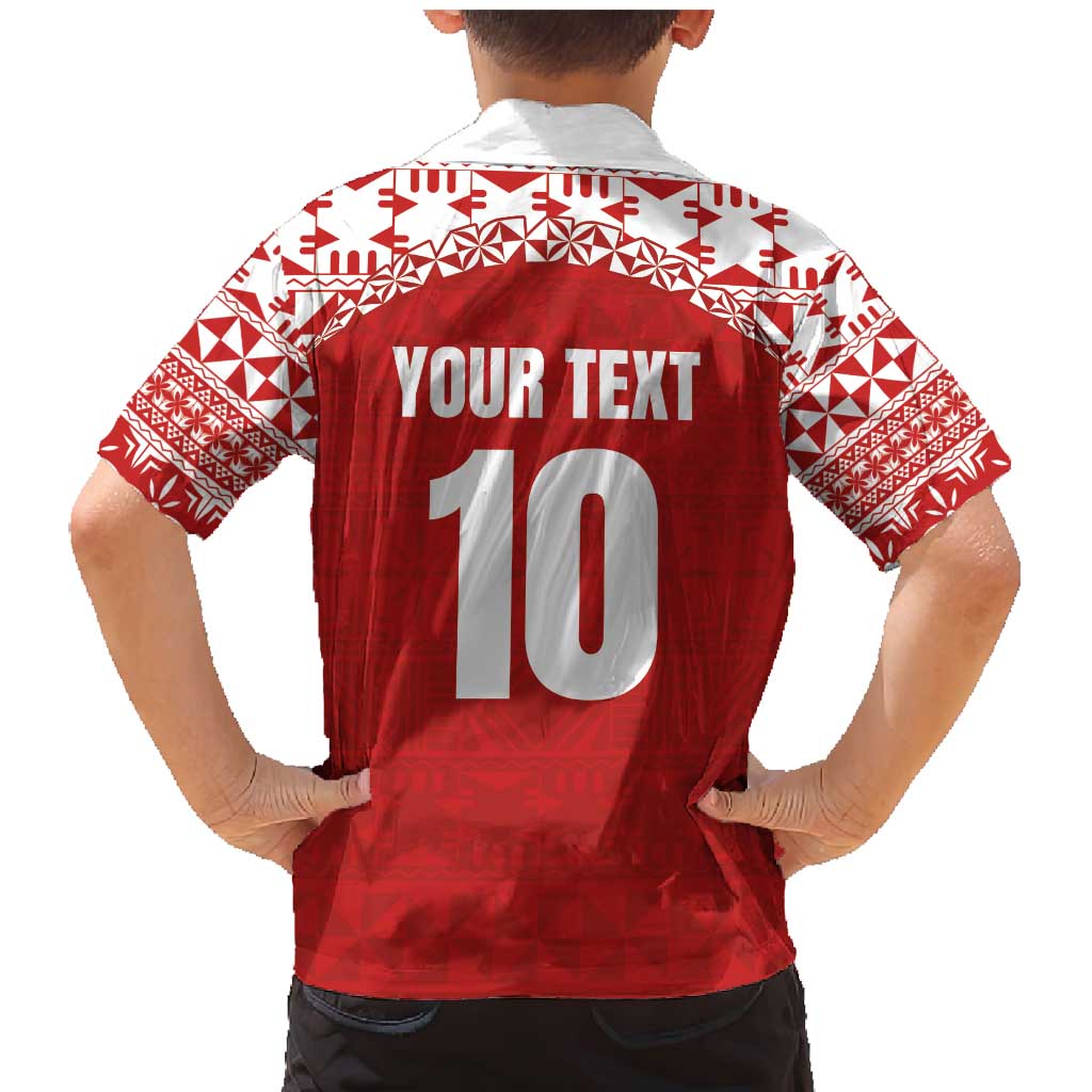 Custom Tonga Football Ngatu Tribal Tattoo Family Matching Mermaid Dress and Hawaiian Shirt LT03 - Polynesian Pride