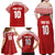 Custom Tonga Football Ngatu Tribal Tattoo Family Matching Off Shoulder Maxi Dress and Hawaiian Shirt