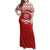 Custom Tonga Football Ngatu Tribal Tattoo Family Matching Off Shoulder Maxi Dress and Hawaiian Shirt