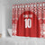 Custom Tonga Football Ngatu Tribal Tattoo Shower Curtain