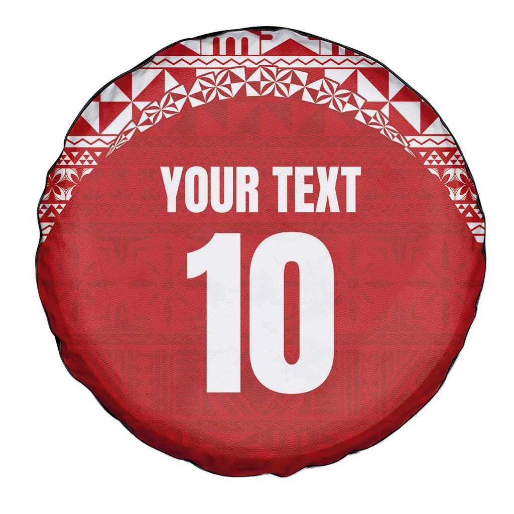Custom Tonga Football Ngatu Tribal Tattoo Spare Tire Cover