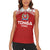 Custom Tonga Football Ngatu Tribal Tattoo Women Sleeveless Polo Shirt