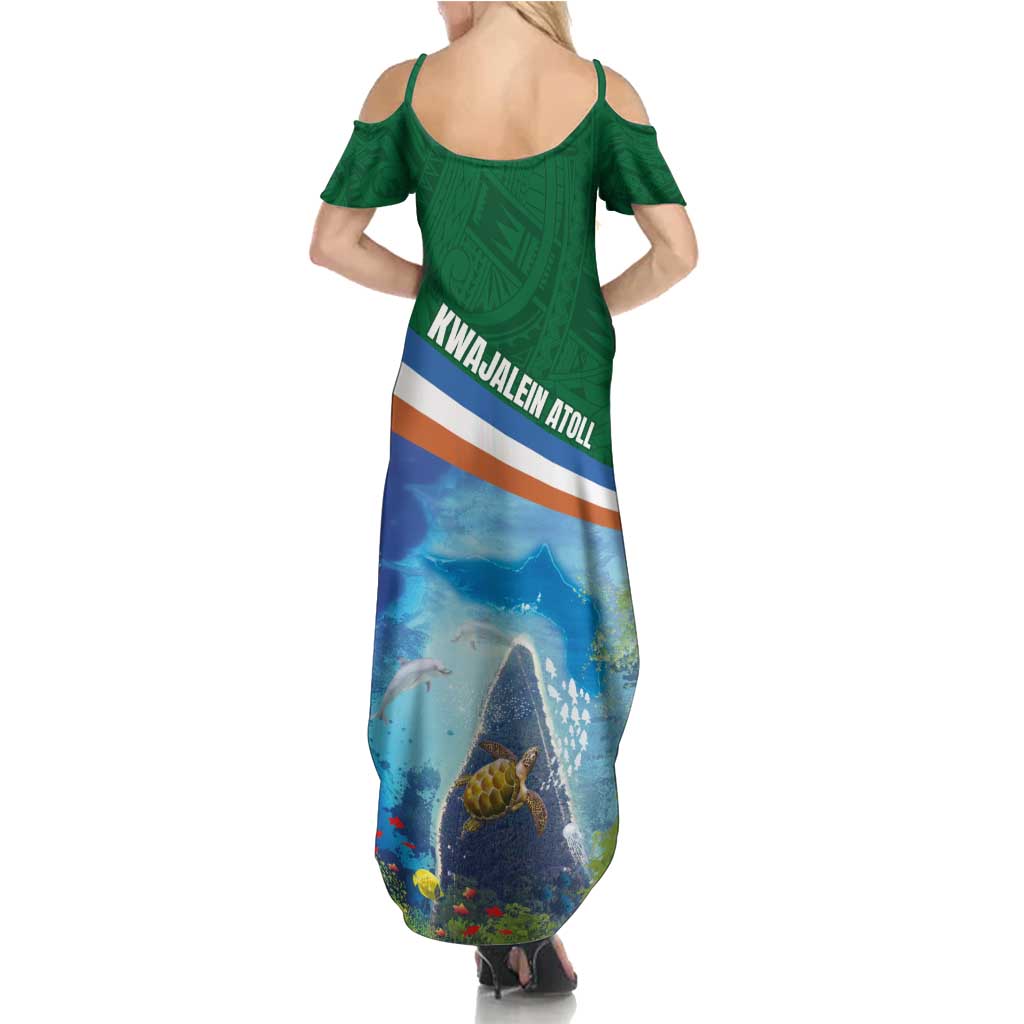 Marshall Islands Kwajalein Atoll Family Matching Summer Maxi Dress and Hawaiian Shirt Polynesian Pattern and Undersea Animals