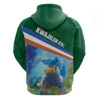 Marshall Islands Kwajalein Atoll Hoodie Polynesian Pattern and Undersea Animals