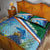 Marshall Islands Kwajalein Atoll Quilt Bed Set Polynesian Pattern and Undersea Animals