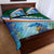 Marshall Islands Kwajalein Atoll Quilt Bed Set Polynesian Pattern and Undersea Animals