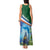 Marshall Islands Kwajalein Atoll Tank Maxi Dress Polynesian Pattern and Undersea Animals