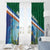 Marshall Islands Kwajalein Atoll Window Curtain Polynesian Pattern and Undersea Animals