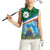 Marshall Islands Kwajalein Atoll Women Sleeveless Polo Shirt Polynesian Pattern and Undersea Animals