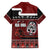 New Zealand Culture Family Matching Puletasi and Hawaiian Shirt Kia Ora Aotearoa Moko Tattoo Mask with Waka and Maori Art Pattern