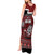 New Zealand Culture Tank Maxi Dress Kia Ora Aotearoa Moko Tattoo Mask with Waka and Maori Art Pattern