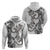 New Zealand Gecko Maori Art Tattoo Hoodie White Color