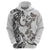 New Zealand Gecko Maori Art Tattoo Hoodie White Color