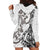 New Zealand Gecko Maori Art Tattoo Hoodie Dress White Color