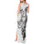 New Zealand Gecko Maori Art Tattoo Tank Maxi Dress White Color